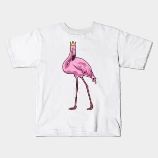 Flamingo with Crown Kids T-Shirt